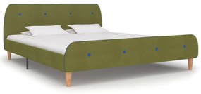 Cadru de pat, verde, 180 x 200 cm, material textil Verde, 180 x 200 cm