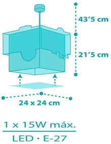Lustră pentru copii HAPPY JUNGLE 1xE27/15W/230V Dalber 63312