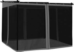 vidaXL Foișor cu pereți din plasă, antracit, 3x3 m, oțel