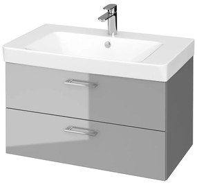 Dulap cu lavoar, 45x79x45 cm, 2 sertare, gri Gri, 800x450 mm