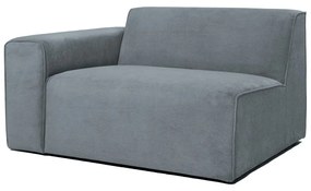 Modul pentru canapea gri cu tapițerie din catifea reiată (cu colț pe partea stângă ) Sting – Scandic