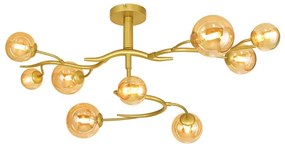 Lustră LED aplicată Brilagi MISTEL 9xG9/3W/230V auriu