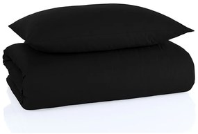 Lenjerie de pat din bumbac Color negru, 140 x 200cm, 70 x 90 cm