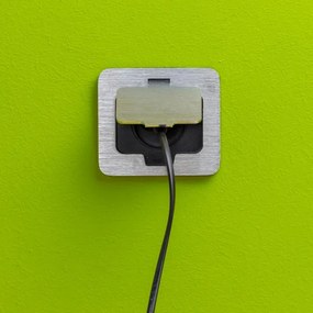 Priză încastrabilă de podea de exterior Brilagi IP55 crom mat dreptunghiular