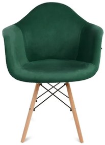 SET 2x scaun de sufragerie NEREA 80x60,5 cm verde/fag