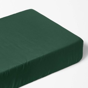 Goldea cearceaf de pat 100% bumbac cu elastic - verde închis 90 x 200 cm