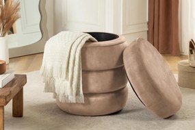 Bancheta cu spatiu de depozitare, Catifea Sampanie, VOQUE 50cm A-46688 VC