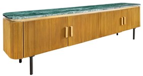 Comoda TV design retro cu blat din marmura Veneziano 160cm A-44534 VC