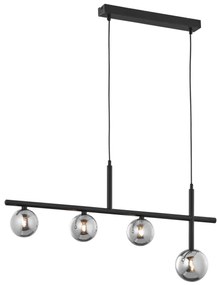 Jupiter 1908 - Lustru suspendat pe cablu NEPTUN 4xG9/14W/230V negru/gri fumuriu