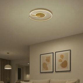 Plafonieră LED LORENZO, 22W, 230V, Ø 50 cm, auriu