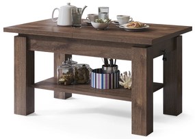 Mazzoni ASTORIA Stejar Maro - MĂSUȚĂ EXTENSIBILĂ MĂSUȚĂ DE CAFEA CU RAFT