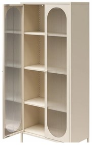 Vitrină crem din metal 80x186x40 cm Luna – Støraa