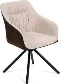 Set - 2 scaune de dining AVENBERG LARO - rotative, bej-maro
