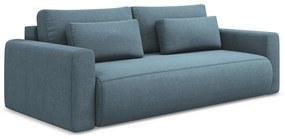 Canapea albastru-deschis extensibilă/cu spațiu de depozitare 238 cm Kapua – Makamii