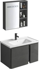Set mobilier de baie cu lavoar Tula 60cm Grey