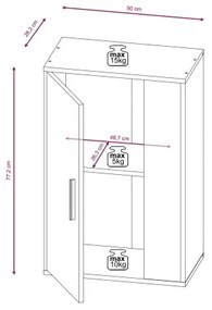 Compoziție pentru living BRICK alb/negru
