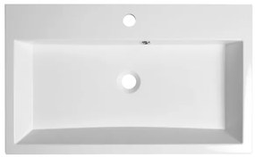 Sapho - Lavoar pe blat ORINOKO 70x42 cm marmură/alb