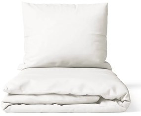 Lenjerie de pat albă din microsatin pentru pat de o persoană 140x200 cm Basic – Bonami Essentials