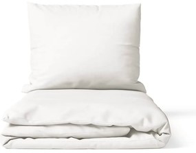 Lenjerie de pat albă din microsatin pentru pat dublu 200x200 cm Basic – Bonami Essentials