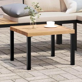 vidaXL Masă cafea grădină negru 55x55x39,5cm oțel vopsit electrostatic