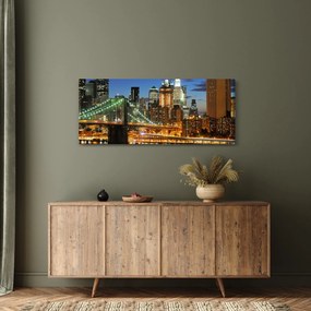 Tablou - Pod cu New York (120x50 cm)