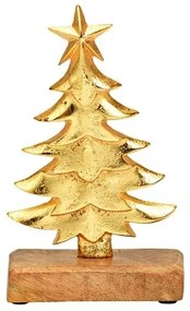 Bradut decorativ auriu Golden Tree 21 cm