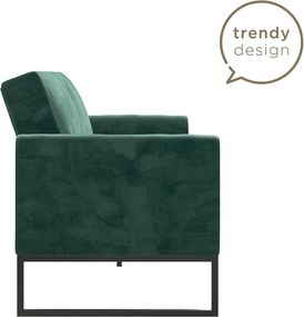 Canapea extensibilă verde 217 cm Adley - CosmoLiving by Cosmopolitan