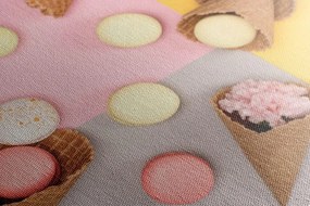 Tablou macarons în con