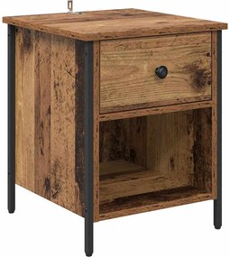 vidaXL Dulap de noapte Lemn vechi 40 x 42 x 50 cm Lemn compozit