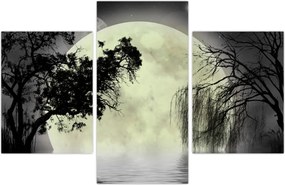 Tablou - Lună plină deasupra apei (90x60 cm)