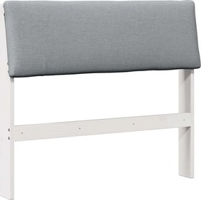 vidaXL Tăblie tapițată Gri deschis 90 cm Lemn de pin masiv