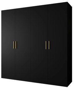 Dulap de haine 200 cm Borry 1 (Negru + Auriu). 1125774