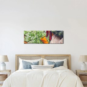 Tablou cu legume (cu ceas) (90x30 cm)