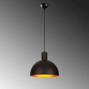 Lustră neagră/aurie cu abajur din metal ø 30 cm Sivani – Opviq lights