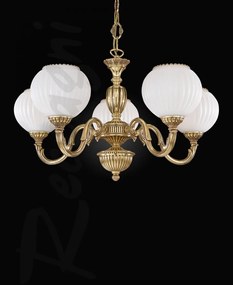 Candelabru din alama cu 5 brate design italian 9350