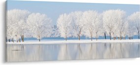 Tablou cu peisaj de iarnă (120x50 cm)