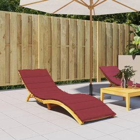 vidaXL Pernă de șezlong, roșu vin, 200x50x3 cm, textil oxford