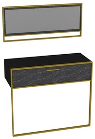 Masă decorativă Polka Aynali Negru