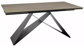 Masa extensibila Westin Ceramic SABBIA maro deschis/negru mat L160-240 cm