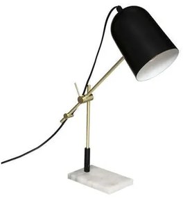 Lampa Marble, Negru Si Auriu, H40 Cm