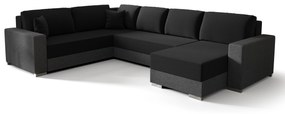 Colțar în formă de U Pearle 3 (Negru + Gri) (S). 1057424