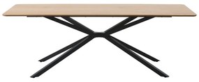 Masă de dining cu blat cu aspect de lemn de stejar 100x200 cm Cesura – Unique Furniture