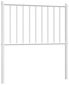 350957 vidaXL Tăblie de pat metalică, alb, 75 cm
