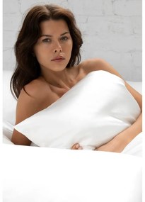 Față de pernă din mătase 51x76 cm White – slip