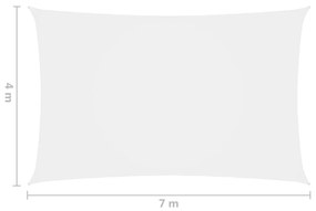 Panza parasolar, alb, 4x7 m, tesatura oxford, dreptunghiular Alb, 4 x 7 m