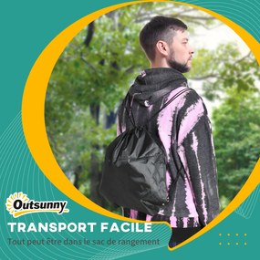 Outsunny Parcurs de obstacole ninja pentru copii, 30 accesorii și sac de transport, slackline 10 m, albastru/negru/roșu | Aosom Romania