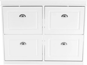 Pantofar SEBER TYP 5, alb, PAL, 105x24x82.5 cm
