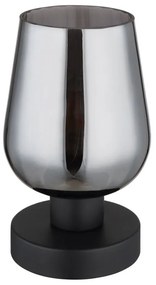 Veioza/Lampa de masa design modern RYAN negru/fumuriu