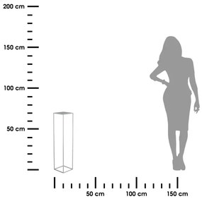 Suport de flori 70x24 cm gri