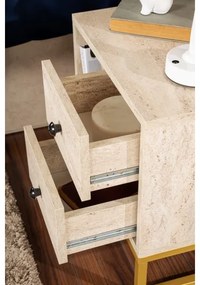 Noptieră GLIMMER 50x45,2 cm bej/auriu